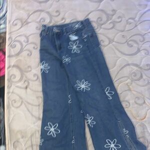 Floral Blue Jeans